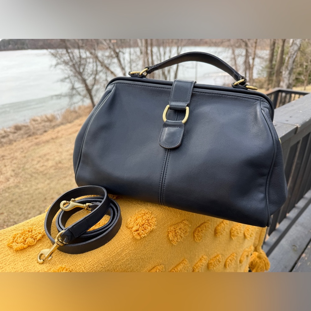 Vintage Coach 4113 Hudson Doctor Satchel, Navy